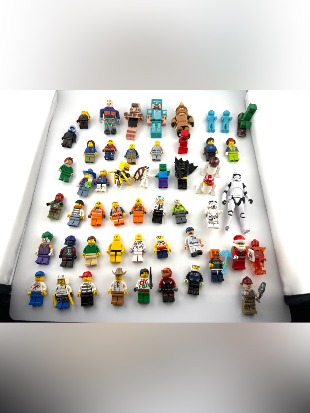 Huge Lot of 55+ Toy Minifigures - LEGO, Star Wars, Minecraft, Roblox